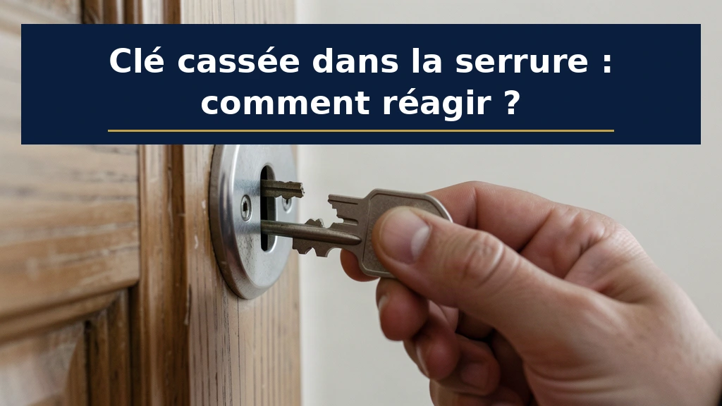 Clé cassée dans la serrure : comment réagir ?