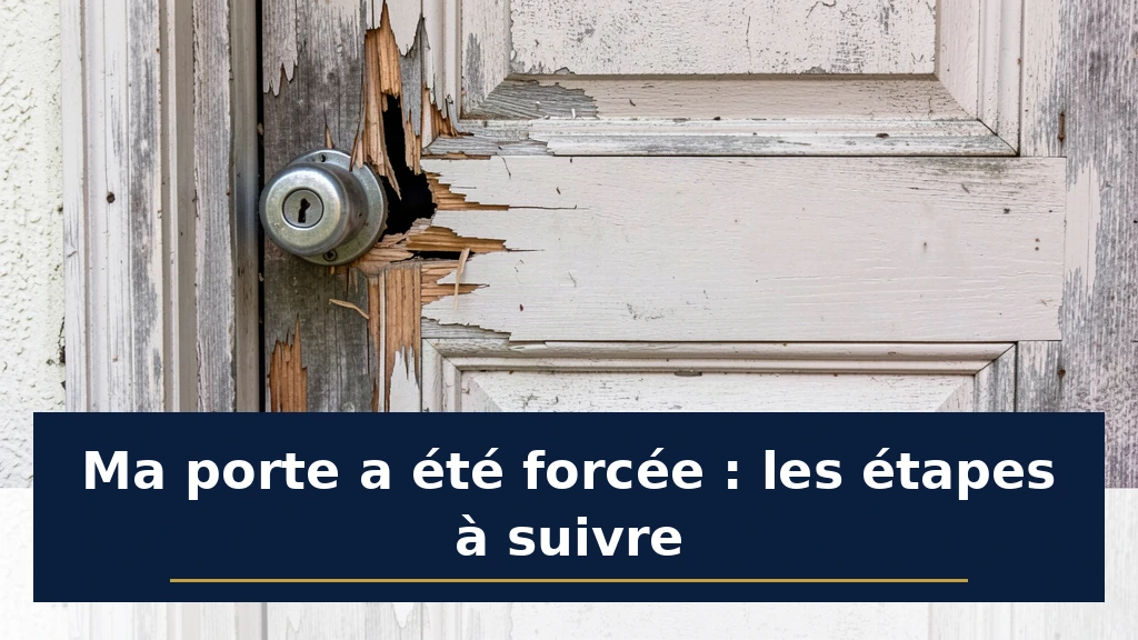 Ma porte a été forcée : les étapes à suivre